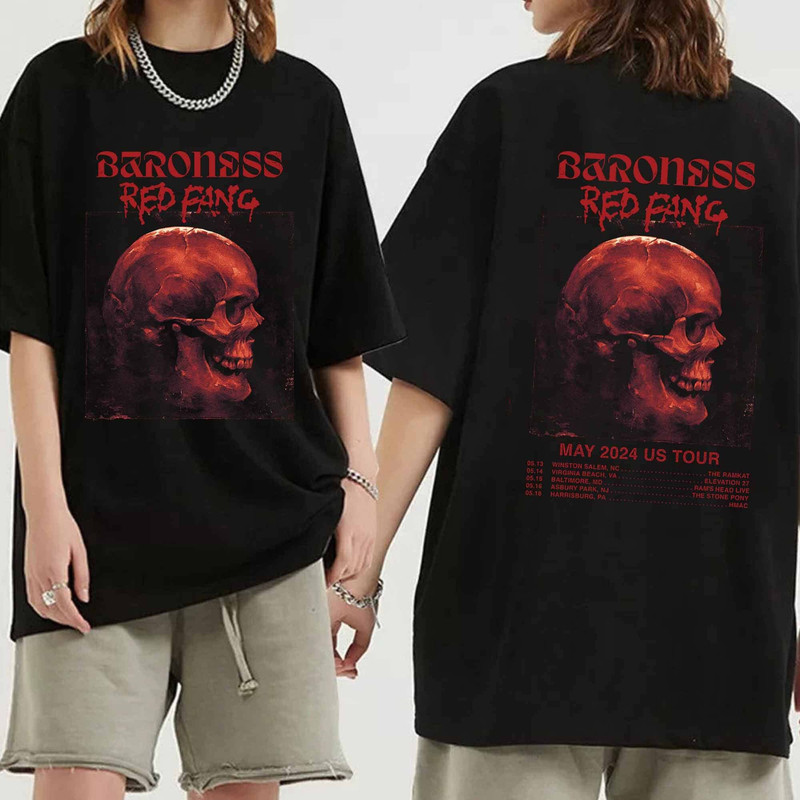 Baroness and Red Fang - Spring 2024 US Mini Tour Shirt, Baroness and Red Fang 2024 Concert Shirt, Baroness and Red Fang Fan Shirt.jpg