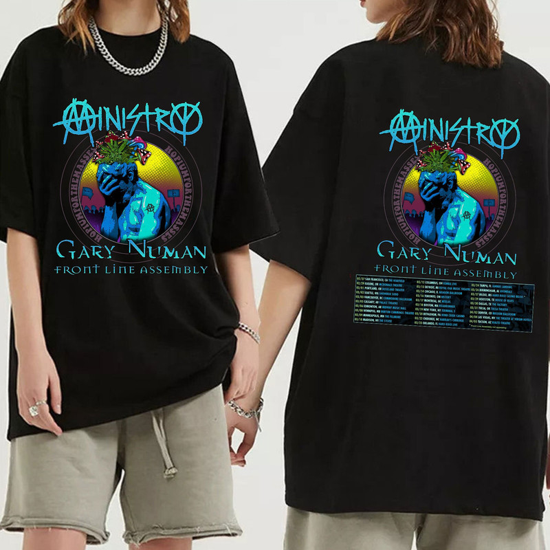 Ministry Spring 2024 Tour With Gary Numan and Front Line Assembly Shirt, Ministry Band Fan Shirt, Ministry 2024 Concert Shirt, Ministry Tee.jpg