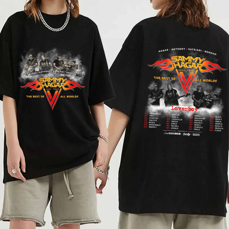 Sammy Hagar The Best of All Worlds 2024 Tour Shirt, Sammy Hagar Fan Shirt, Sammy Hagar 2024 Tour Shirt, The Red Rocker 2024 Concert Shirt.jpg