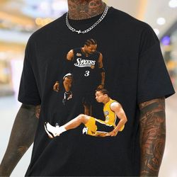allen iverson step over t-shirt, nba allen iverson heavy cot