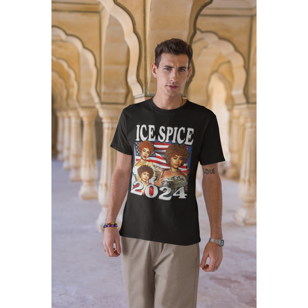 Ice Spice 2024 T-Shirt, Ice Spice Funny Meme, Funny Meme Shirt 2024, Ice Spice For President Shirt, Ice Spice Merch TikTok Gen Z Graphic Tee.jpg