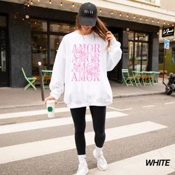 coquette sweatshirt, amor shirt, valentines day sweatshirt,