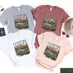 camping crew shirt, family hiking sweatshirt, camp life tee,