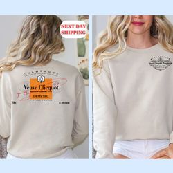 champagne veuve rose sweatshirt, champagne tennis club sweatshirt