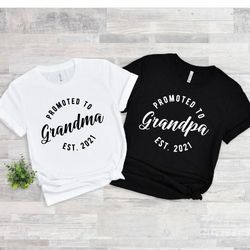 Promoted Grandma-grandpa Shirt, Grandma- Grandpa T Shirt, Pr