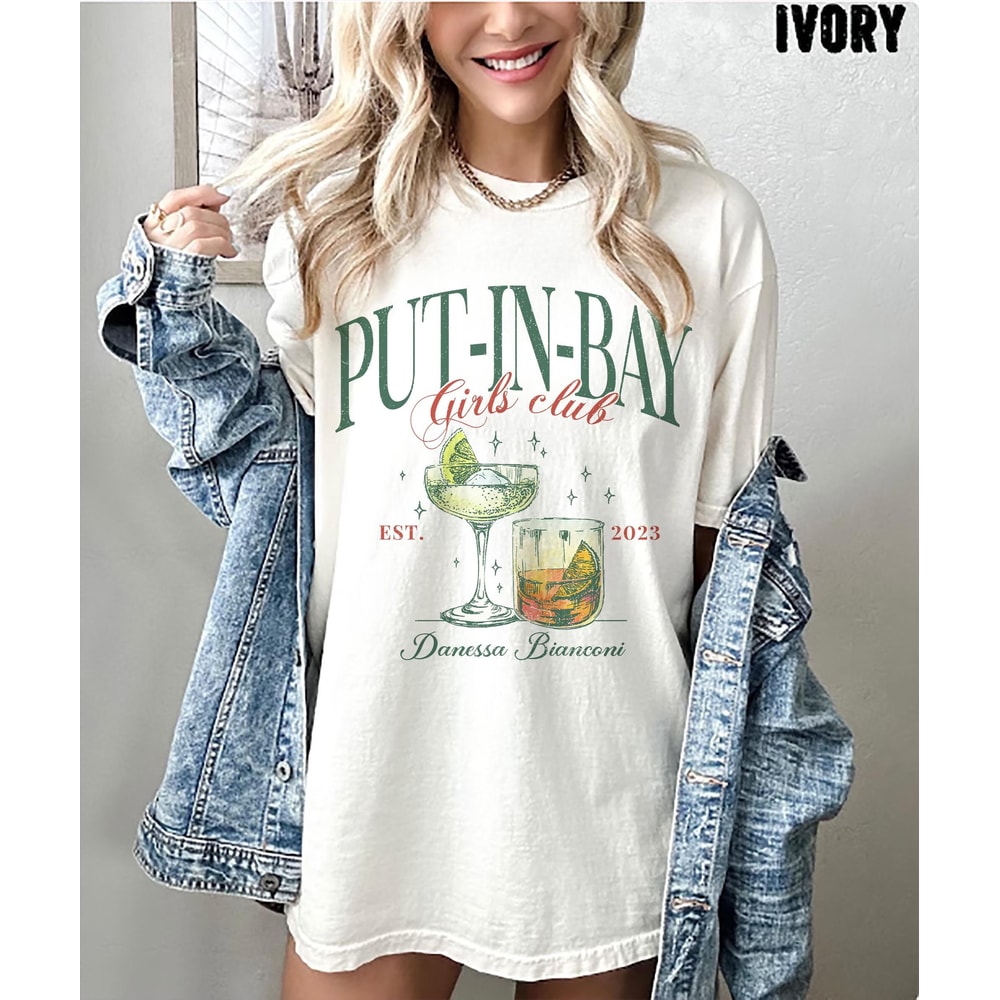 Cocktail Bachelorette Shirt, Custom Last Name Bachelorette Shirts, Girls Club Bachelorette Shirt, Bach Trip Shirts, Gift for Cocktail Lover.jpg