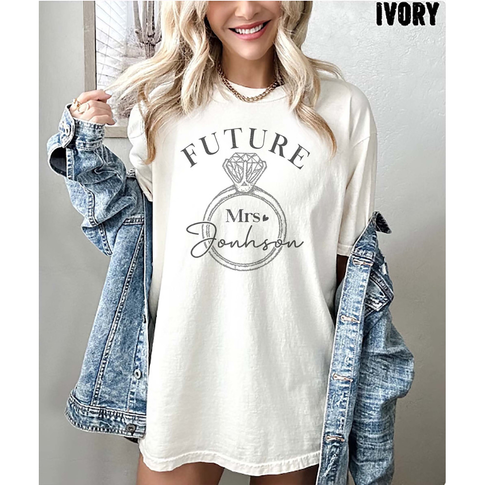 Future Mrs Bride Shirt, Custom Western Bride Shirt, Country Bachelorette Tshirts, Bridal Party Shirts, Engagement Tee, Personalized Mrs Name.jpg