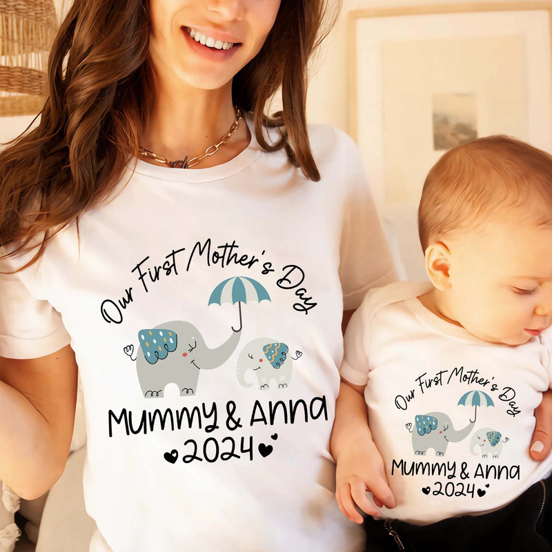 1'st Mothers Day Shirt, Our First Mothers Day Custom, New Mom Gift, Mothers Day Shirt , Matching Mothers Day, Gift for Mom, Mothers Day Gift.jpg