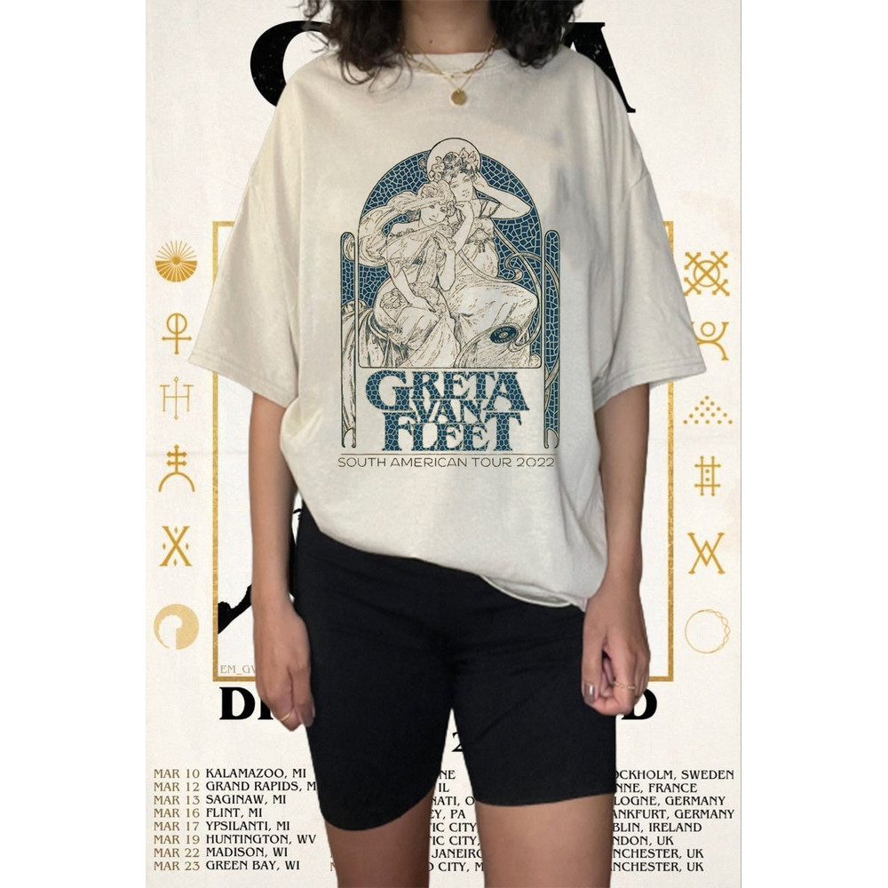 Greta Van Fleet Shirt, Greta Van Fleet Shirt, Greta Van Fleet Merch, Greta Van Fleet Hoodie, Dream In Gold Tour 2022 Sweatshirt, Hoodie.jpg