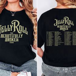 jelly roll the beautifully broken tour 2024 shirt, jelly rol