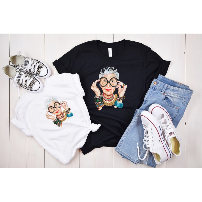 Iris Apfel Shirt, RIP Iris Apfel Shirt, Iris Apfel Rememberance, Iris Apfen Tee, Iris Apfel Fan Gift T Shirt - Hoodie - Crewneck Sweatshirt.jpg