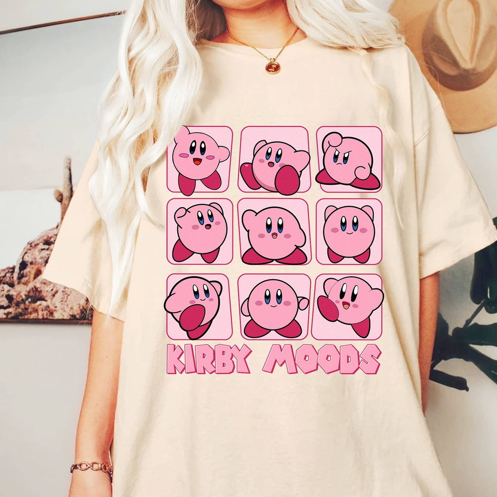 Kirby Moods Shirt  Kirby Shirt  Pink Kirby Shirt  Kirby Video Game Shirt  Kirby Birthday Shirt.jpg