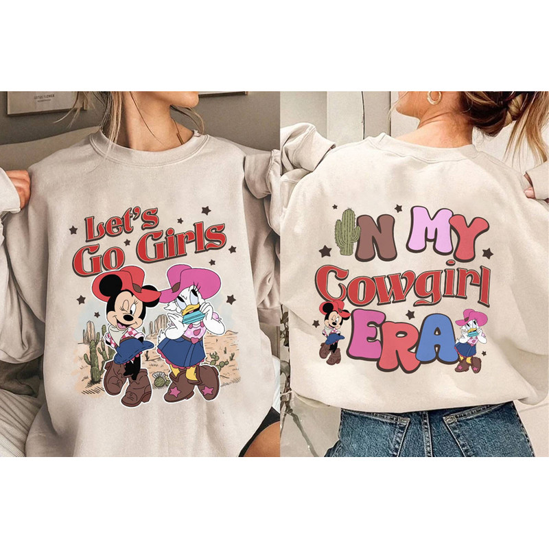 Let's Go Girls Minnie Daisy T-shirt,Western Country Music Shirt,Best Friends Minnie and Daisy Tee for Women Disneyland Sweater.jpg