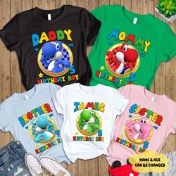 mario super yoshi birthday shirt mario birthday shirt mari