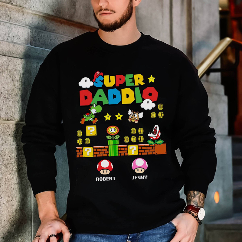 Super Daddio Game Shirt New Dad Shirt Father's Day Shirt Best Dad shirt Gift for Dad Super Dad Shirt Gamer Daddy Shirt.jpg