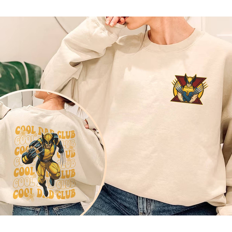Two-sided Wolverine Cool Dad Club Shirt Superhero Dad Shirt Dad Life Shirt Father's Day Gift For Dad Wolverine Dad Shirt.jpg