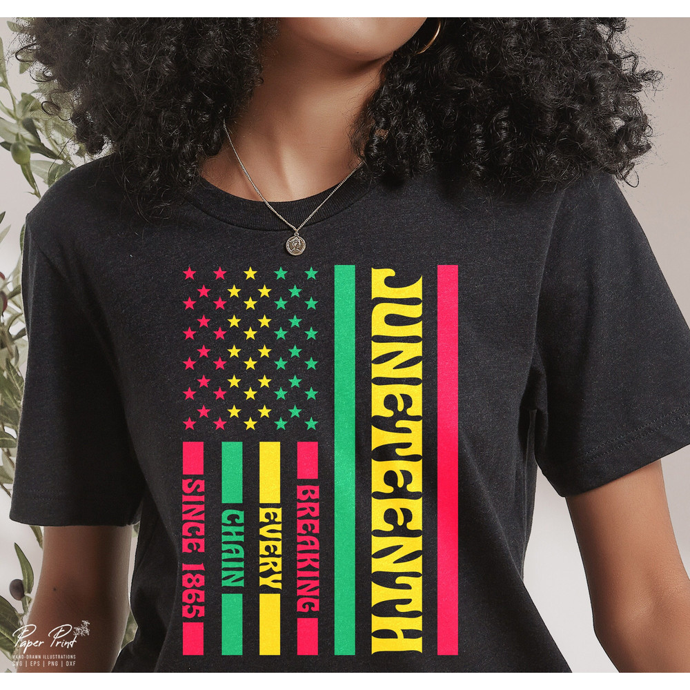 Juneteenth SVG, Juneteenth PNG, Breaking Every Chain Svg, Black History SVG, African American Flag Svg, Png Sublimation Cut files for Circut.jpg