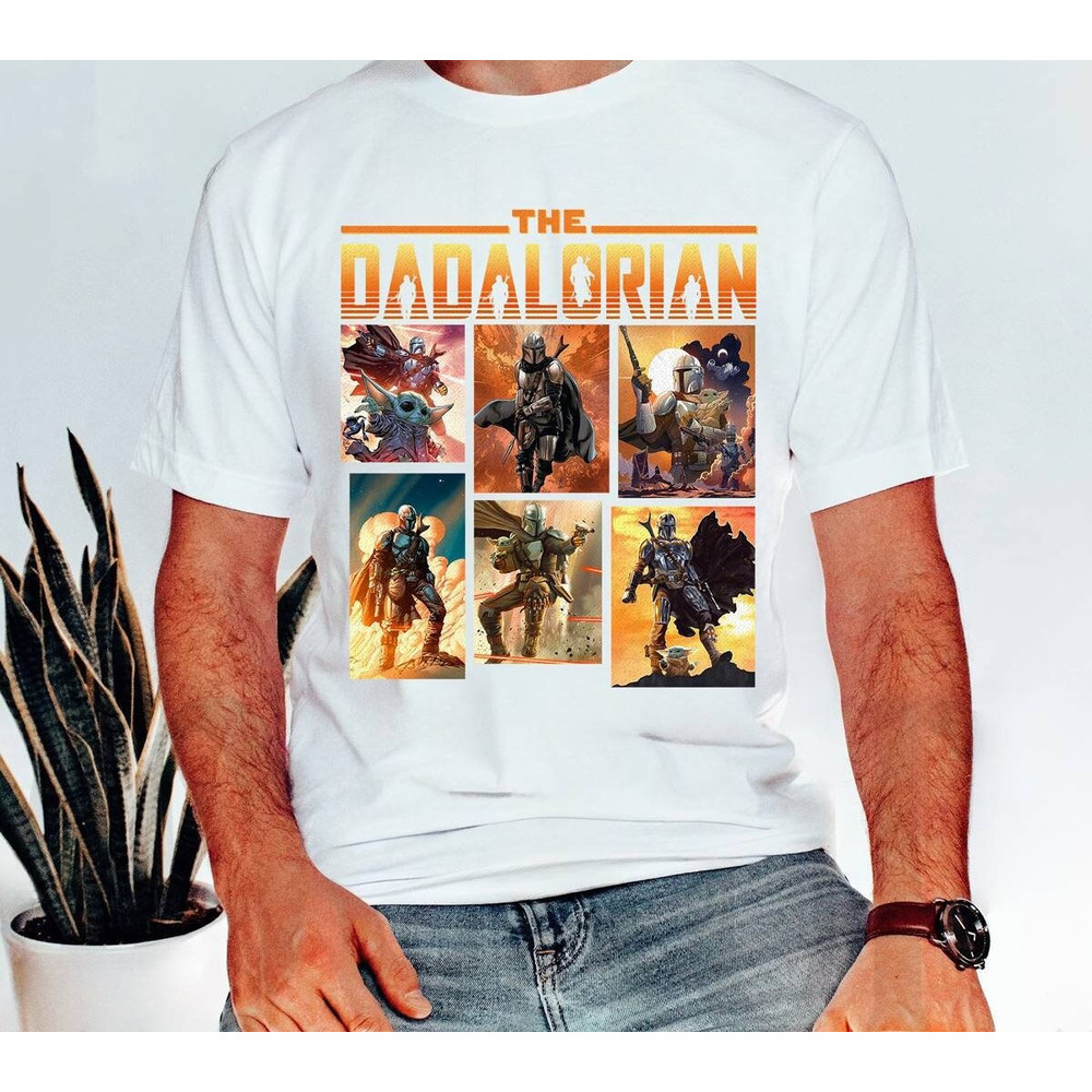 Retro The Dadalorian Shirt The Mandalorian Dad Shirt Mandalorian Grogu Shirt Fathers Day Gift This Is The Way Starwars Dad Shirt.jpg