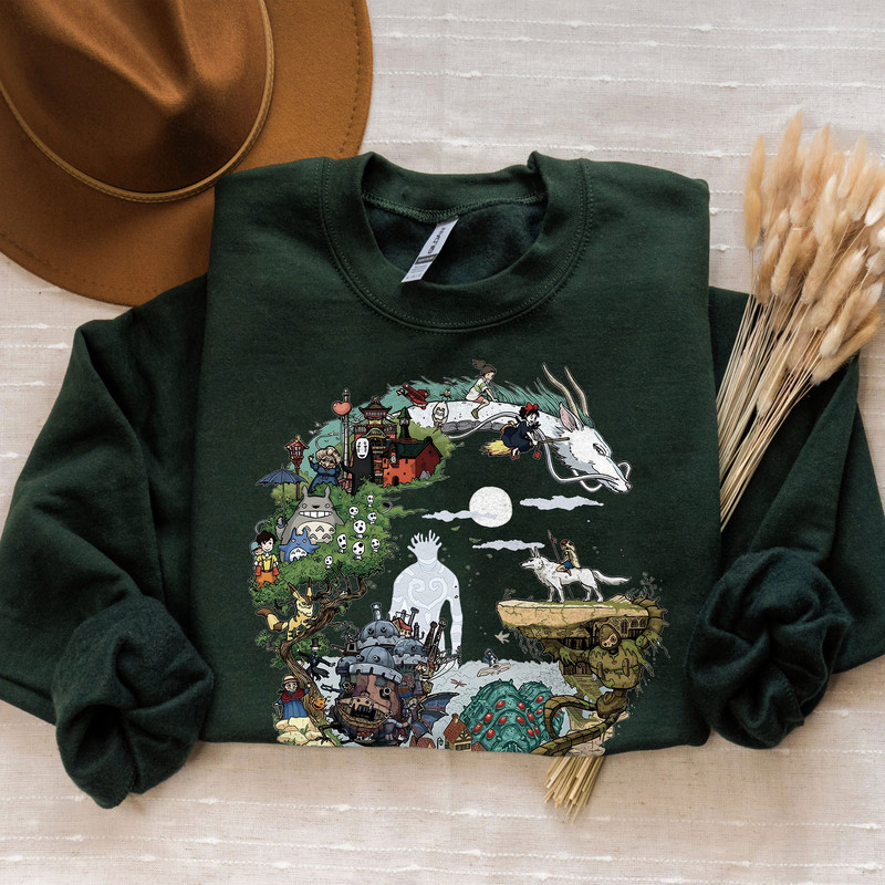 Spirited Away Studio Ghibli Sweatshirt, Hayao Miyazaki Tee, Ghibli Totoro Shirt, Ghibli No Face Shirt, Howl's Moving Castle Shirt.jpg