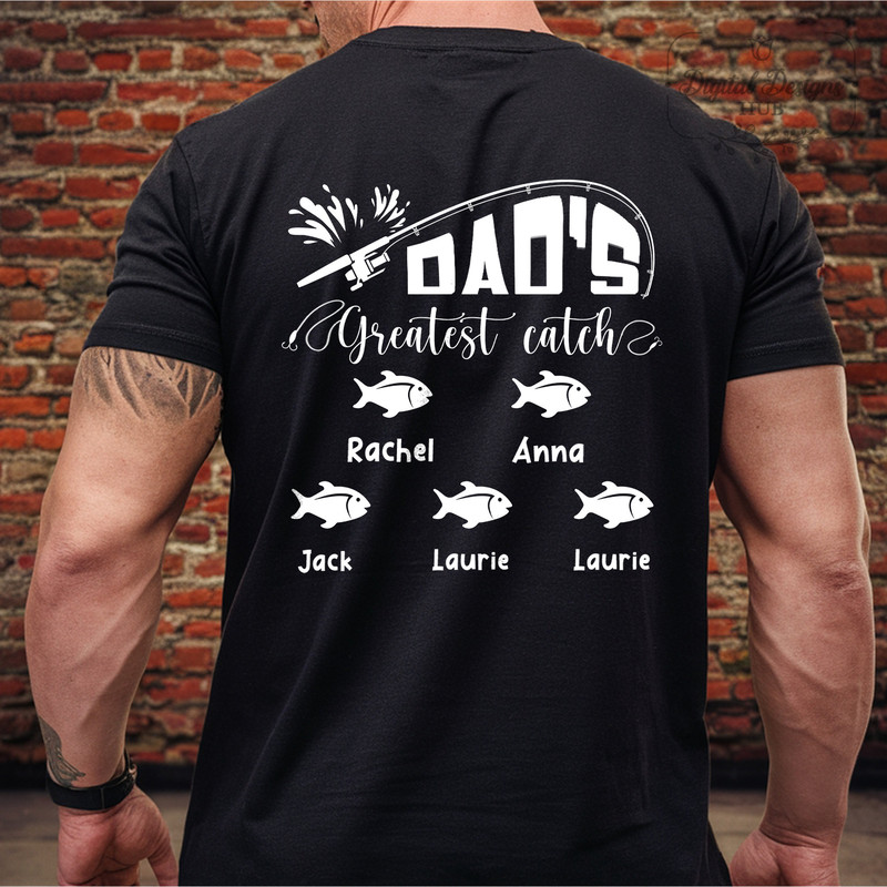 Custom Fishing Fathers Day Shirt, Personalized Gifts Shirt For Dad, Fishing Fathers Day Shirt from Kid, Fathers Day Tshirt Gift 2024.jpg