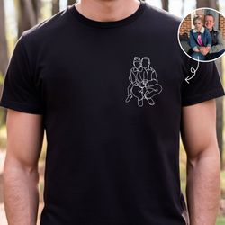 custom photo shirt for dad, fathers day t-shirt, dad portrait shirt,custom fathers day shirt from kid, dad photo shirt