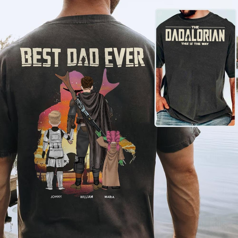 Personalized The Dadalorian Shirt, Children Of The Wild, Dad And Kids Shirt, Best Dad Ever Shirt, Father's Day Shirt, Gift For Dad.jpg