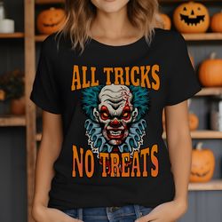 scary clown clowncore halloween shirt, trick or treat shirt, creepy halloween shirt, clowncore gift shirt