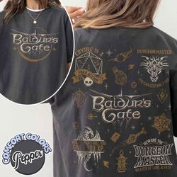 vintage baldurs gate doodle comfort colors shirt, astarion shadowheart, dungeons shirt, dragons shirts, dnd dad shirt
