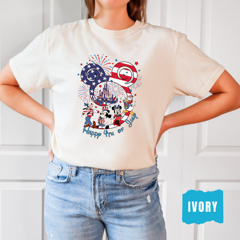 Comfort Colors Disney Mickey Character Happy 4th of July Shirt, Disneyland Happy Independence Day, 4th of July Freedom Shirt.jpg