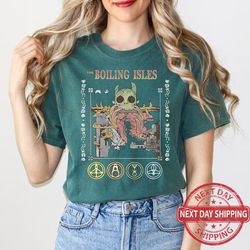 vintage the boilng isles the owl house shirt, the owl house tshirt, hexside school of magic and demonics shirt