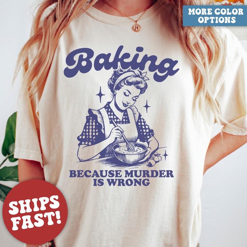 Comfort Colors Mental Health Shirt, Baker Shirt, Baking Shirt, Retro Shirt, Baking Gift for Mom, Y2K Shirt.jpg