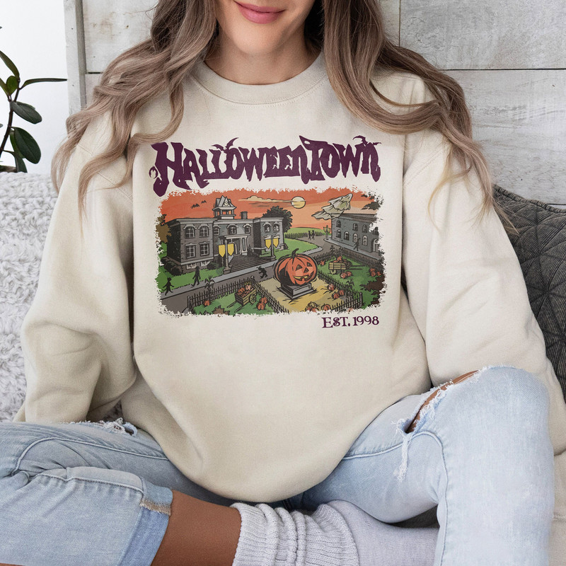 HalloweenTown Est 1998 Sweatshirt, Retro HalloweenTown Sweatshirt, HalloweenTown University Shirt, Fall Sweatshirt, Sublimation.jpg