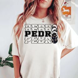 pedro pedro pedro retro colorful t-shirt, y2k inspired tiktok viral shirt, unisex fashionable meme apparel shirt