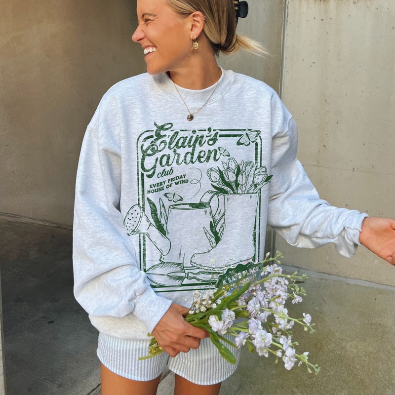 Elain Archeron Garden Sweatshirt ACOTAR Shirt Archeron Sisters, Velaris Night Court SJM Licensed Merch Nesta Cassian Feyre Rhysand Gift.jpg