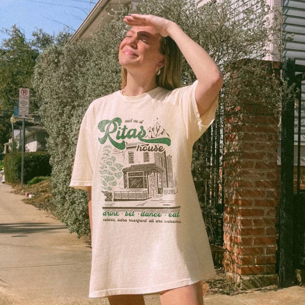 Rita's Bar ACOTAR Shirt Velaris Night Court Licensed SJM Merch SJM Universe Feyre Nesta Cassian Rhysand Morrigan Merch Crescent City Gift.jpg