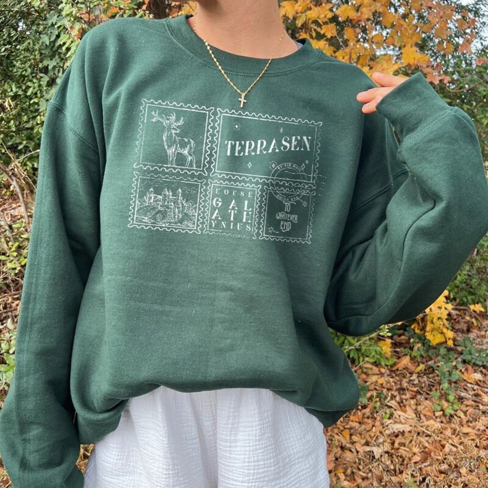 Terrasen Sweatshirt Throne Of Glass Aelin Galathynius Shirt Rowan Whitethorn Dorian Thirteen Manon Blackbeak Licensed SJM Merch ACOTAR TOG.jpg