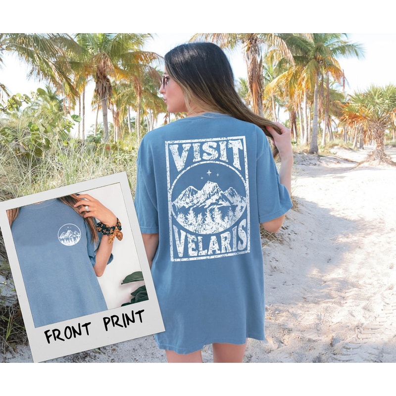 Visit Velaris ACOTAR Travel Shirt Comfort Colors Night Court Sarah J Maas Licensed Throne Of Glass Crescent City Distressed T-Shirt.jpg