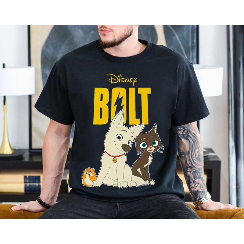 Disney Bolt Mittens and Rhino Shirt, Best Friends Mittens and Rhino T-shirt, Comfort Colors Tee, Funny Magic Kingdom, Disney Family Trip.jpg