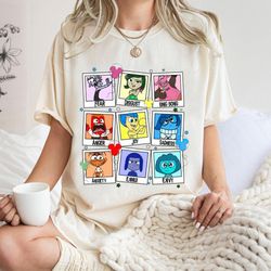 disney inside out characters shirt, inside out 2 movie 2024 t-shirt, joy sadness anger envy shirt, funny magic kingdom,