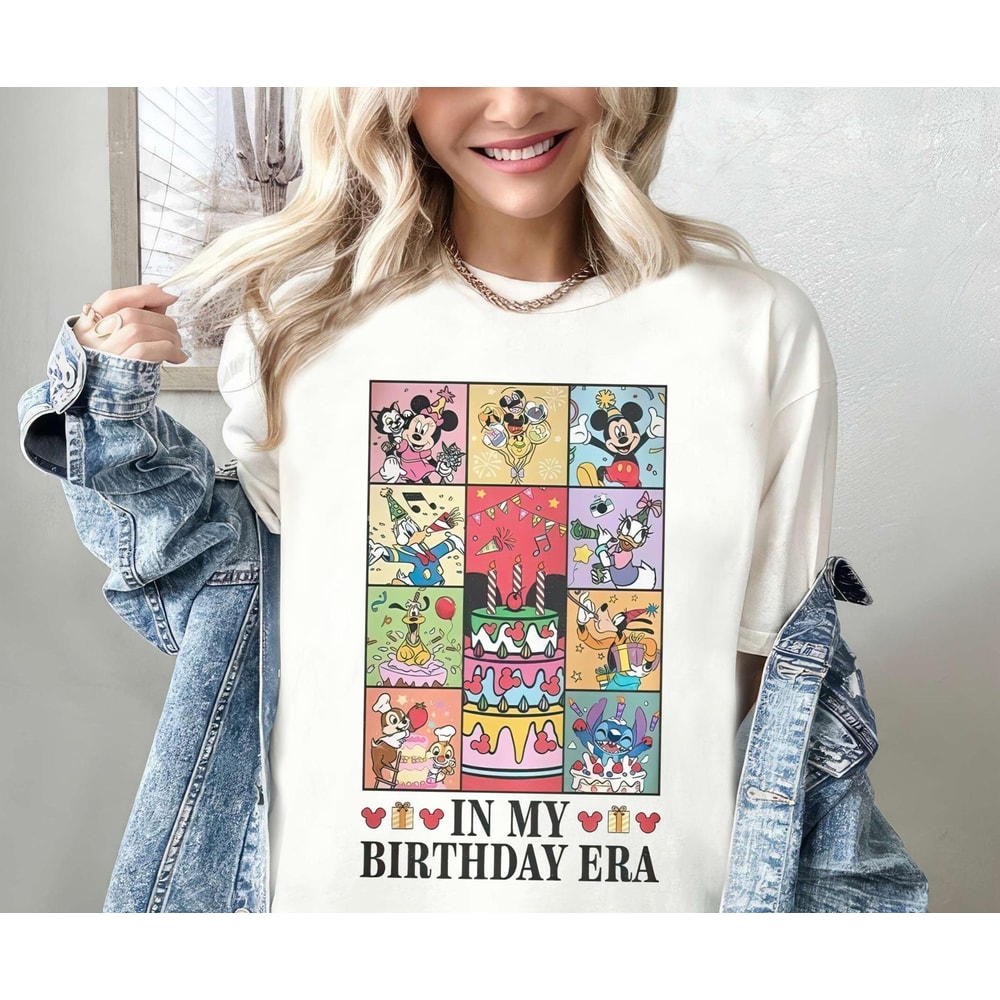 Disney Mickey And Friends Shirt, Disney In My Birthday Era T-shirt, Disneyland Birthday Girl Tee, Funny Magic Kingdom, Disney Family Trip.jpg