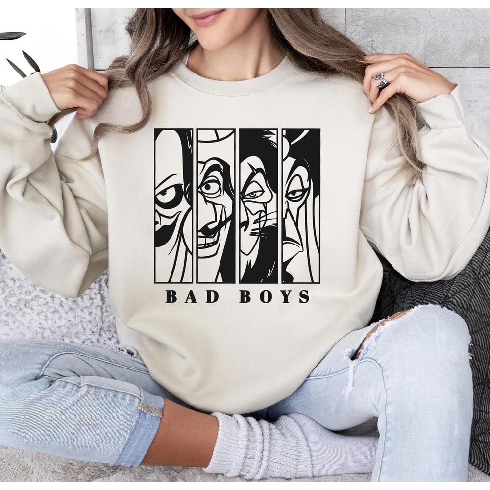 Disney Villains Bad Boys Shirt, Villain Disney World T-shirt, Evil Disney Tee, Funny Magic Kingdom, Disney Family Trip, Birthday Gift.jpg