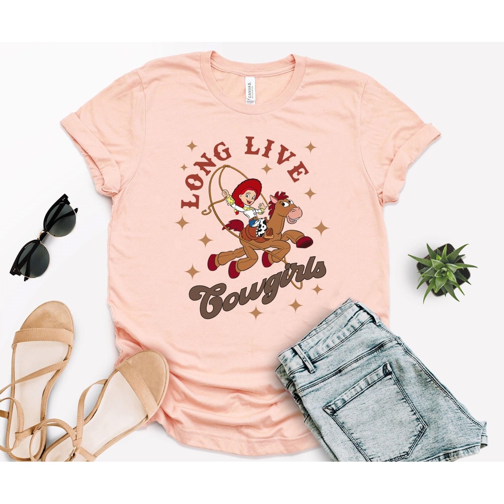 Toy Story Long Live Cowgirls Shirt, Disney World T-shirt, Woody, Jessie, Bullseye, Oversized Disney Tee, Disney Outfit, Disney Family Trip.jpg