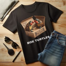 box turtles boxing in a box t-shirt, funny ultimate box turtle shirt, perfect cute birthday party tshirt, best lazy anim
