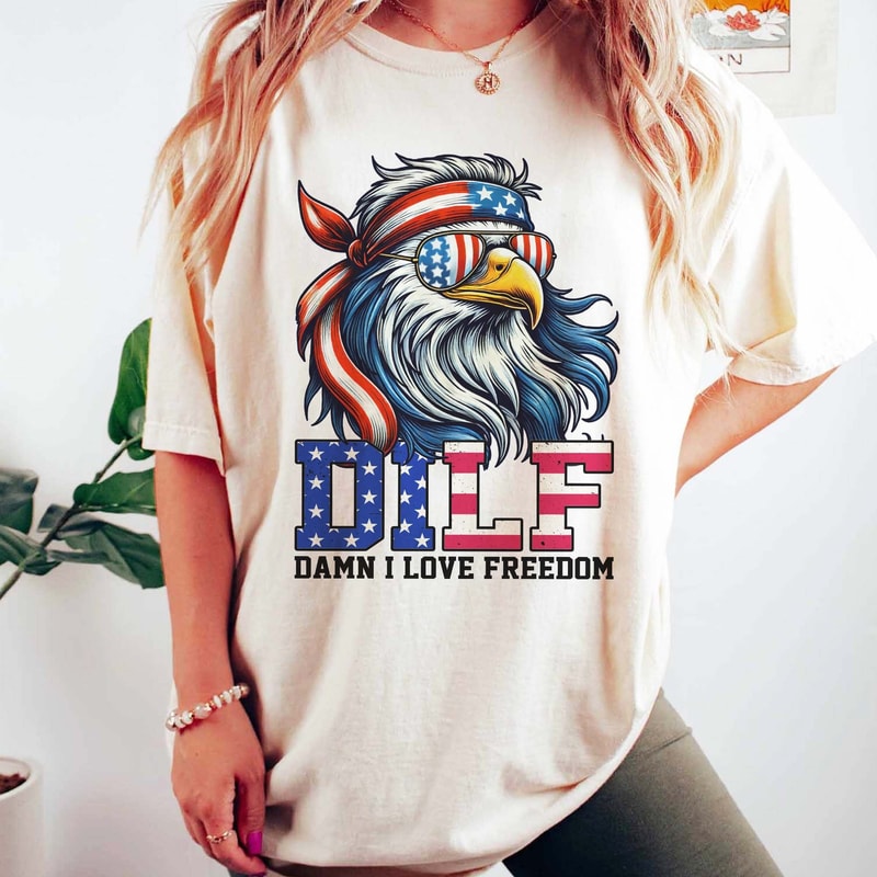 Damn I Love Freedom Shirt, America Land That I Love Tee, USA 4th July Eagle Shirt, Independence Day, American Flag Shirt, Pride Eagle shirt.jpg