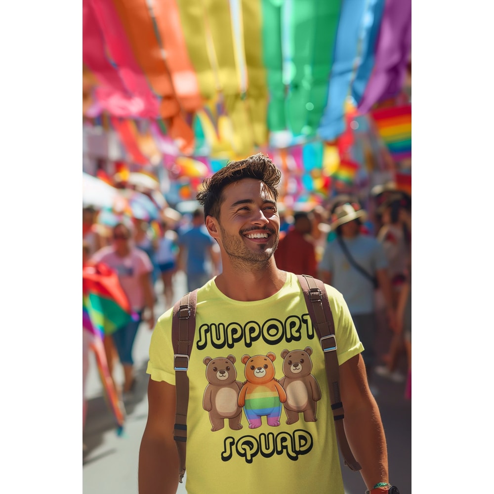 LGBTQ Pride Support Squad T-Shirt, Pride Month Shirt, LGBTQ+ Gay Pride Tshirt, Lesbian, LGBTQIA+, Rainbow Pride Flag Tee, Human Rights.jpg
