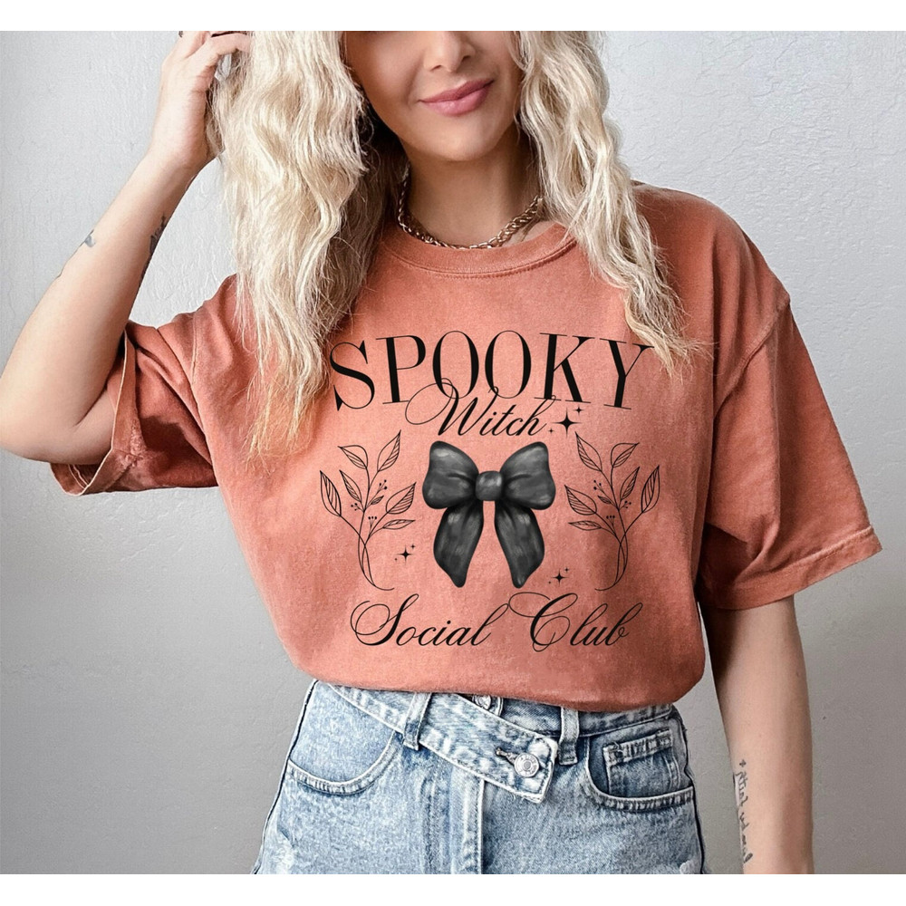 Spooky Witch Social Club Halloween Shirt - Cute Gothic Tee, Dark Witch Shirt, trendy halloween design, halloween weirdcore, Girly Halloween.jpg