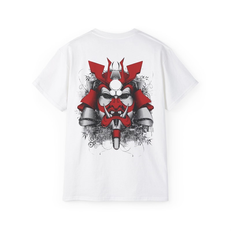 Unisex Ultra Cotton Shirt, Japanese demon mask Shirt, Samurai Hannya Mask Oni Japan Shirt, samurai, fictional Character Shirt, katana, japanese Sword.jpg