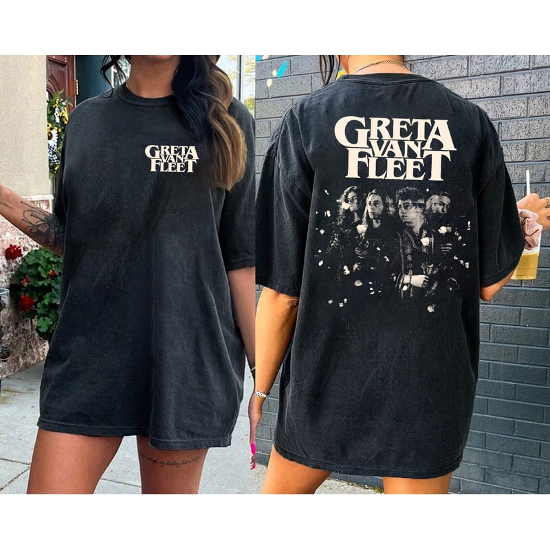 2 Sides Greta Van Fleet Rock Band Music, Greta Van Fleet Music Shirt, Starcatcher World Tour 2024, Greta Van Fleet Homage Rap Hiphop Tee.jpg