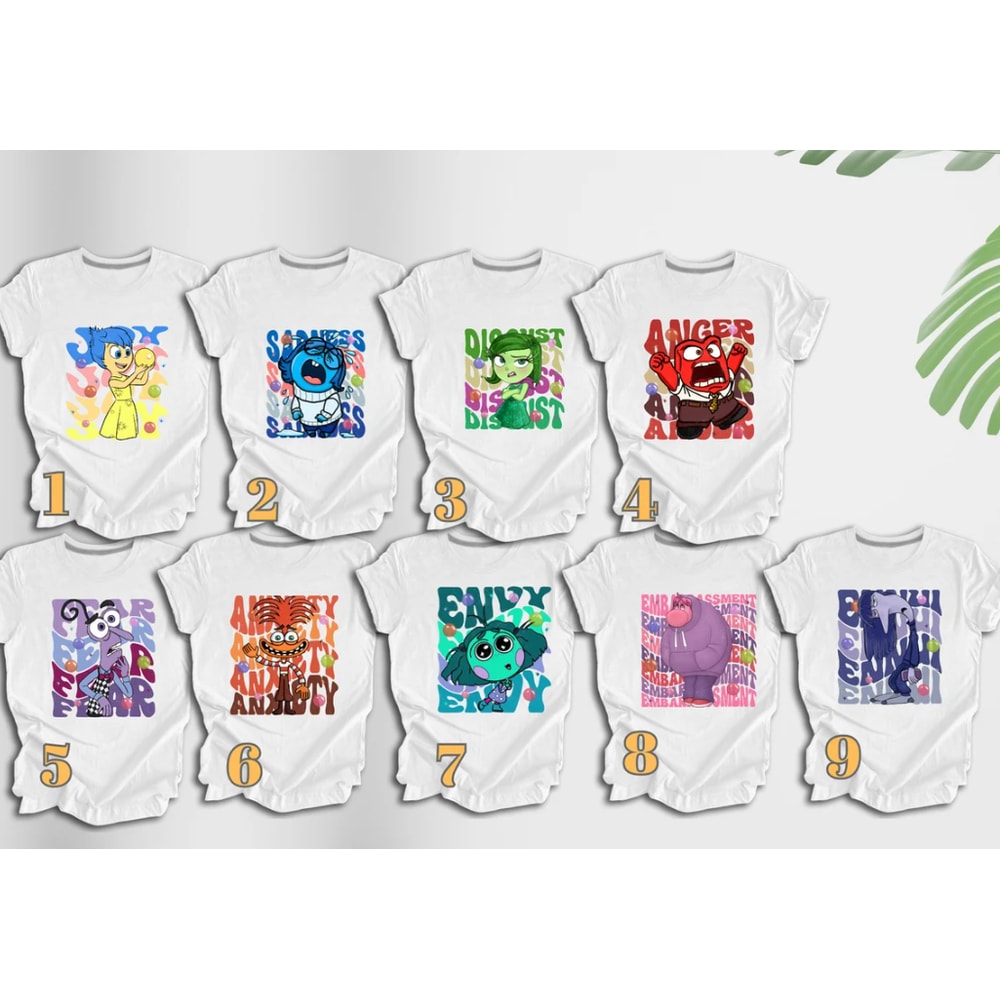 Emotions Inside Out Characters Comfort Colors Shirt, Joy Disgust Fear Sadness Anger Tee, Pixar Inside Out Movie SweatShirt, Cartoon Shirt.png