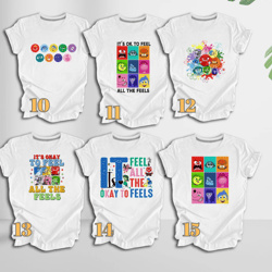 inside out the emos tour shirt, funny character cartoon movie, joy disgust fear sadness anger tee, all the feels tour sh